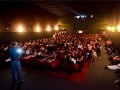 Foto de cinema lotado no dia do lançamento do Videocamp no Festival SXSW