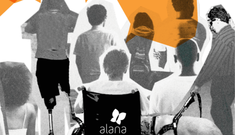 Capa da publicação: Um Caminho para a Comunicação Acessível. Na imagem, pessoas com e sem deficiência caminham.
